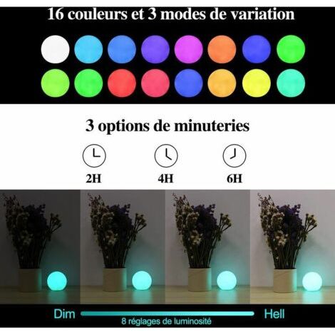 4 Pezzi Lampade da Piscina Fluttuanti, IP68 Impermeabili, LED Multicolore 16 Colori, Cambio RGB con Telecomando, Ideali per Vasca, Feste All'aperto, Matrimoni - AUTRES