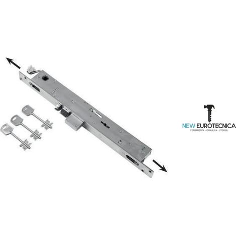 SERRATURA MONTANTE INFILARE ELETTRICA 6703 FEB - B.Q INOX F.MM 25 DM M2 TRIP+SCR+Q8 E.MM 23 - 1 pezzo (1/3)