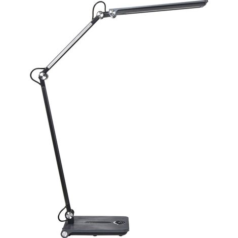Lampada da tavolo LED per ufficio con braccio regolabile grigio Aquila