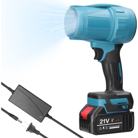 Ventilador turbo de alta potencia con chorro de aire – Batería de litio, multifuncional, soplador, limpieza de coches/teclados – Compatible con baterías Makita