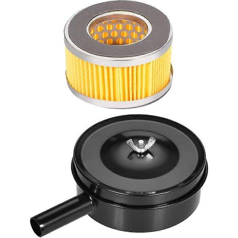Filtre à air Filtrete (lot de 2) pour compresseur d'air, silencieux de purge, filtre d'admission d'air-10.2X9.5CM-Black (1/2)