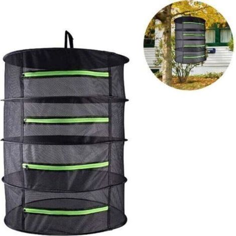 Drying Net Hanging Drying Rack, Foldable Hanging Net with 4/6 Layers for Drying Herb Drying Net, with Zippers-- (1/5)