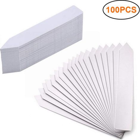 Lot de 100 étiquettes plastiques réutilisables pour plantes, piquets de jardin marqueurs. (1/5)