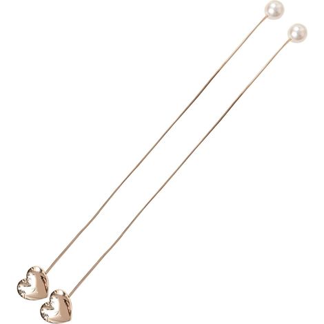 Embrasses de Rideaux en Alliage Doré, Lot de 2 Attaches Cœur Métalliques Perles, Boucles à Clip pour Supports de Rideaux de Fenêtre, pour Salon, Chambre Cuisine, Décorations (1/5)