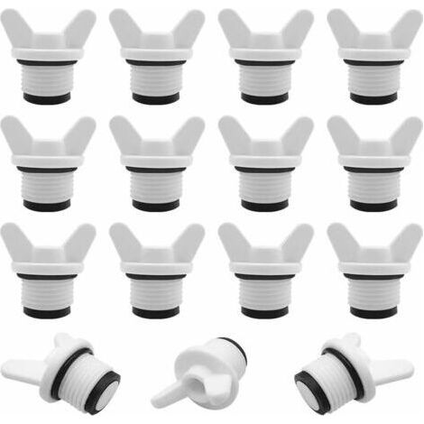 Bouchon Plomberie-15 Pièces 1/2" Mâle Filetage extérieur Pipe Hex Bouchon,Bouchon d'obturation,pour machine à laver,lave-vaisselle,robinetterie,plomberie (1/4)