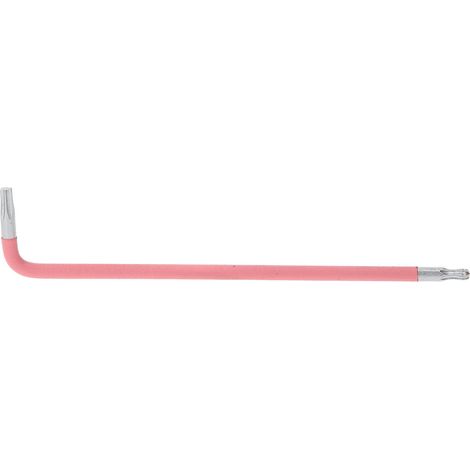 Clé mâle coudée Torx à embout sphérique, XL, T10, rose (1/4)
