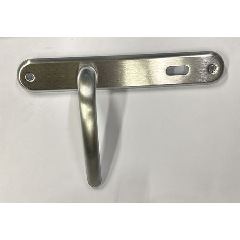 CONMETALL - MANIGLIA VERA SU PLACCA Q8/90 CON MOLLA CROMO SATINATO