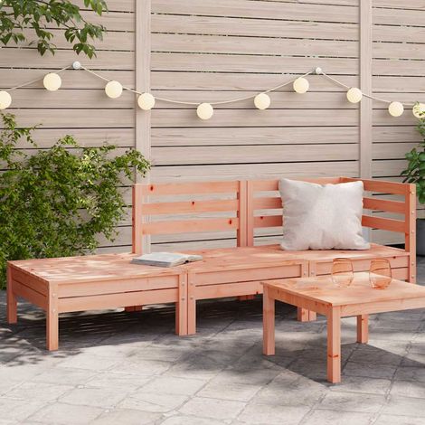 Canapé de jardin 3 places en bois de douglas massif modulable pour terrasse et patio - PANGIVO (1/5)