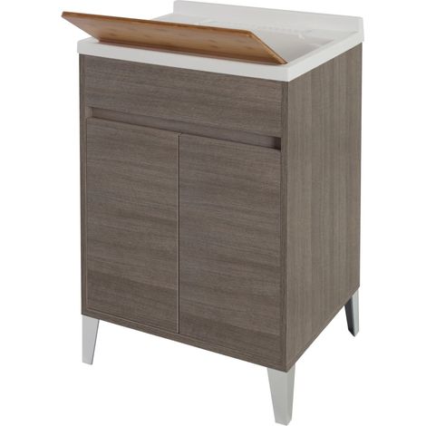 Mobile lavatoio da bagno 60x84 cm rovere scuro Mondo 2.0 Feridras (1/4)
