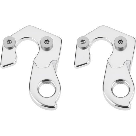 Silver Rear Derailleur Hanger with Screw GH-063 in Aluminum Alloy Compatible with Rockrider Bicycles (1/5)