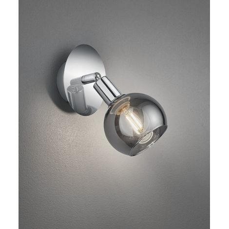 Trio Lighting Chrom-Deckenstrahler mit Rauchglas (1/3)