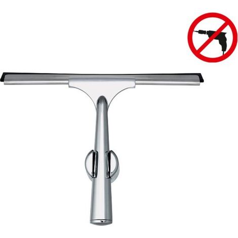 Escobilla de ducha Tesa Spaa con soporte de pared, Cromo, fácil instalación sin taladrar (40345-00000-00)