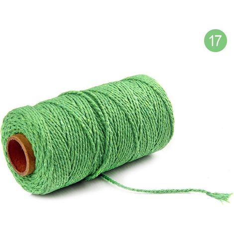 Corde Torsadée - 100 m - 2 mm - Coton - Pour Macramé Artisanat Décoration Fêtes - 1 Pièce (1/2)