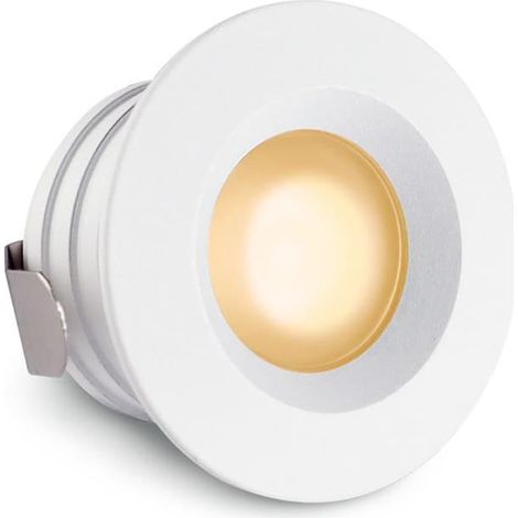 Einbaustrahler Mini flach Torino 3W IP44 durchverbindbar - Lichtfarbe: 2700K - Farbe: weiß RAL 9016 (1/5)