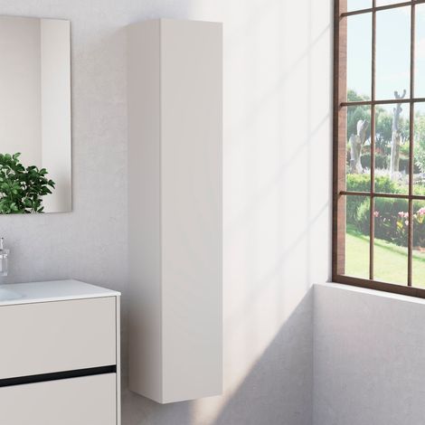 Inda - Colonna bagno con anta SX e 4 ripiani 30x160 cm - Perla (1/4)