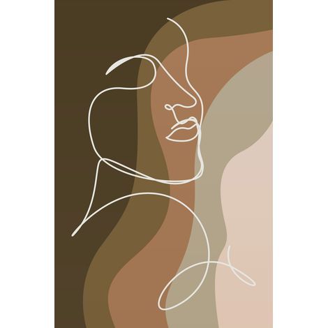 Papier peint panoramique - Femme Boho - 130 cm x 195 cm (1/2)