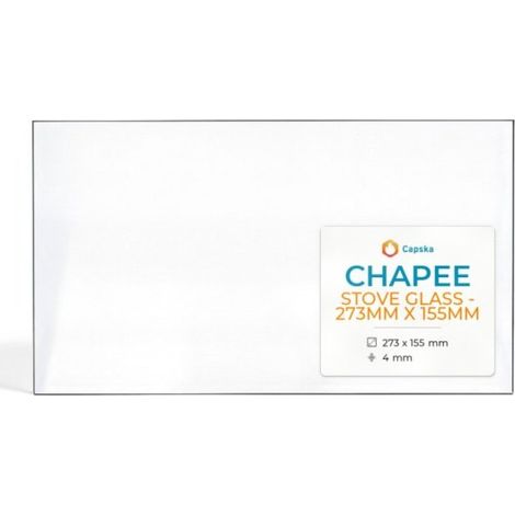 Vitre Chapee STOVE GLASS - 273MM X 155MM - Verre Rectangle pour poêle à bois - 273 x 155 mm (L1 x H1) - 4 mm (1/5)