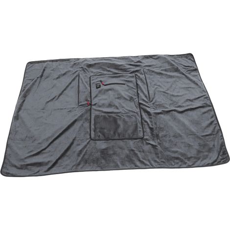 Couverture chauffante, coussin chauffant USB, température réglable, chauffage rapide, couverture électrique en polyester gris pour l'hiver