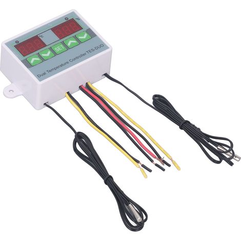 Thermostat Double Plage Numérique pour Serre Frigo DC24V Étanche à Mémoire (1/5)
