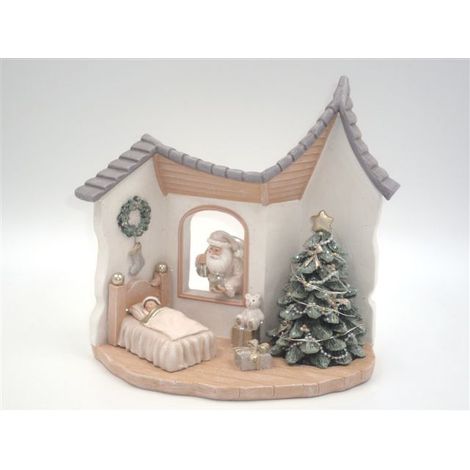 Paesaggio Natalizio Decorazione Casa a Natale in resina con luce (1/2)