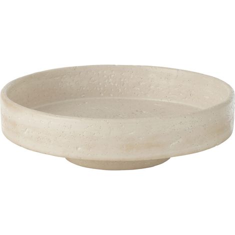 Plateau Déco en Ciment "Olina" 33cm Crème