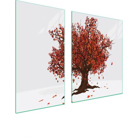 Plaque de protection en verre pour poêle à bois 90x52