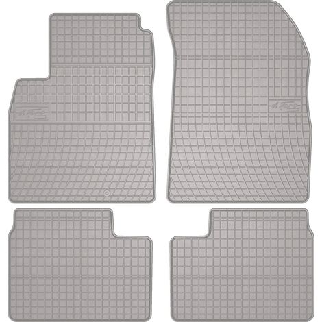 Alfombrillas de goma para coche: Nissan Micra K13 hatchback (2010-2016) - color gris, ajustadas