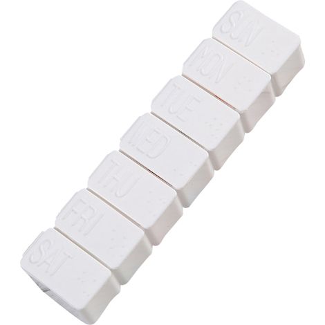 Lot quotidien 7 jours boîte à pilules compartiments blanc range-médicaments hebdomadaire étui à vitamines (1/5)