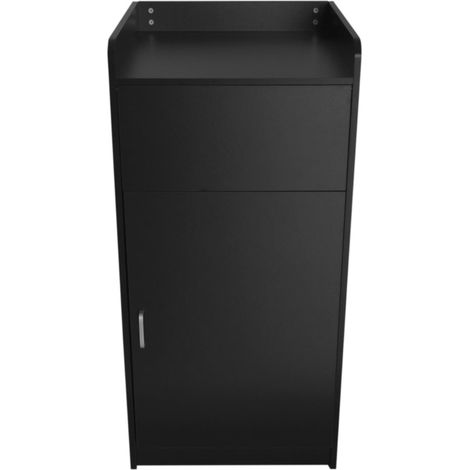 Contenitore Pattumiera Svuota Vassoi in Legno di Quercia Commerciale Capacità 100L Pattumiera Mensa Commerciale Porta Cestino Fast Food Sportello Basculante con Cestino 100 L Incluso