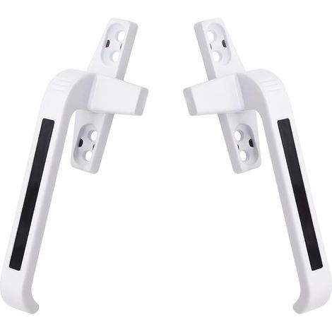 Poignée de Fenêtre Poignée Gauche et Droite Portes Battantes en Alliage d'aluminium Verrouillage des Fenêtres Poignée de Fenêtre Coulissante -Blanc (1/5)