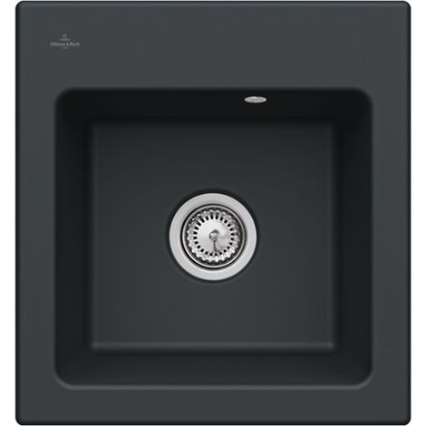 VB EB-SP Subway 45 XS 475x510mm Exc-Garn. Évier avec revêtement céramique Ebony c+