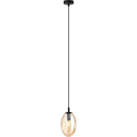 Suspension Emibig Astral verre miel noir variable E14 Ø12 (1/5)