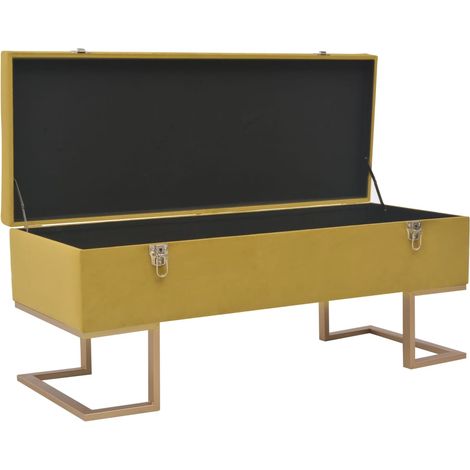 Maison Exclusive - Bank mit Staufach 105 cm Senfgelb Samt