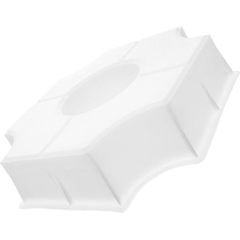 Moule à Pavage Béton en Pierre Blanche Réutilisable Surface Lisse, pour Balcon et Piscine, Forme de Dalles de Jardin en Ciment (1/5)