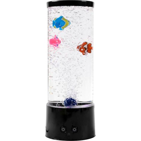 I-TOTAL® - Lampe avec poissons changeant de couleur ronde 30 cm (1/3)