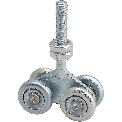 Roulette robuste pour rail coulissant de porte de grange suspendue - DF (1/4)