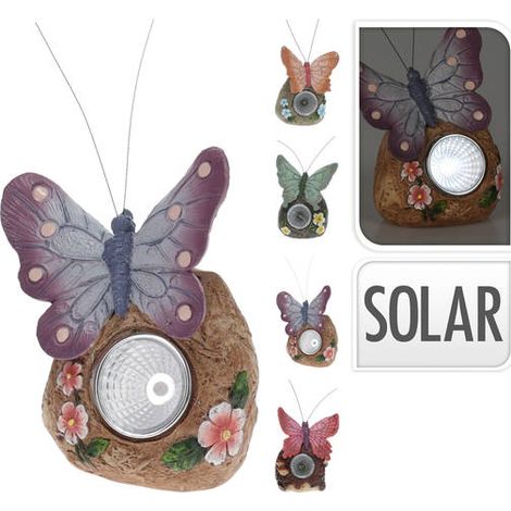 MARIPOSA SOLAR 11CM STDO 4 COLORES