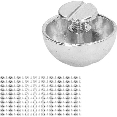 100 Rivets Champignon 12mm Tête Ronde Haute Dureté pour Accessoires Punk, Bottes, Sacs et Collier pour Chien (1/5)