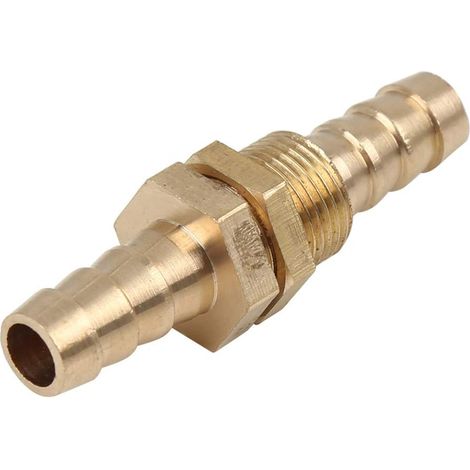 Raccord Tuyau 8mm En Laiton Ton Or 1pc Pour Carburant Eau Air (1/5)