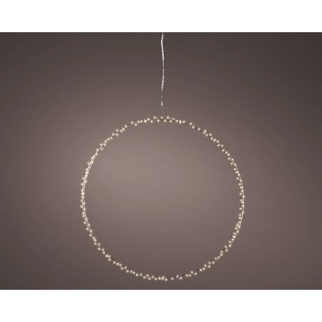 Cornice luminosa 160 LED, diametro 75 cm, luce bianco caldo.