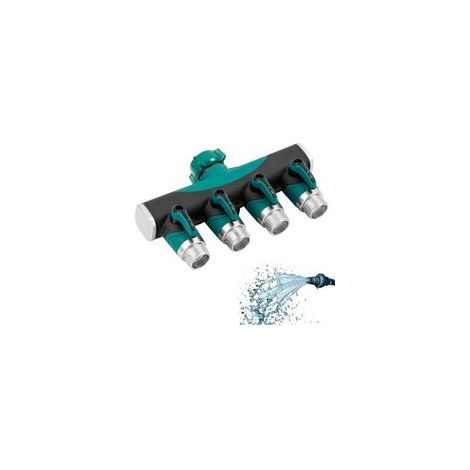 Grifo de 4 salidas con válvulas individuales (1/4)