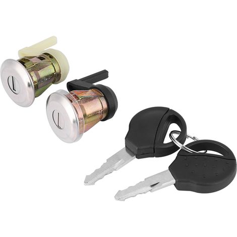 Kit de serrure de porte à cylindre avant gauche et droite avec 2 clés pour Peugeot 206 1998-2009 (1/5)