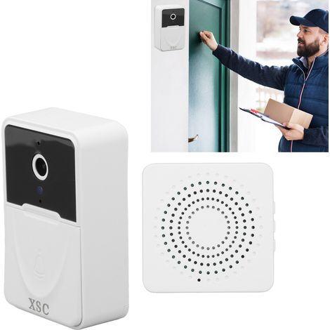 Sonnette vidéo sans fil X3 avec surveillance vidéo et vocale intelligente WiFi, contrôle à distance via téléphone portable (360°) pour une utilisation à domicile (1/5)