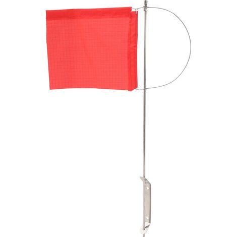 Fanion Indicateur de Vent Marine Mât en Acier Inoxydable Rouge pour Bateau Voilier Yacht 140x120mm