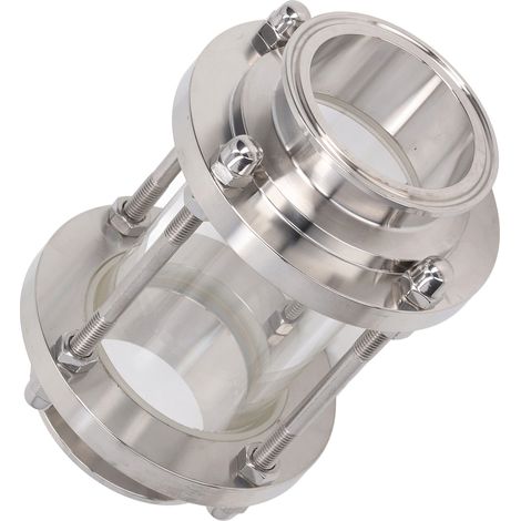 Regard de visite en ligne acier inoxydable, droit à flux direct avec extrémité à collier pour huile et air, 57 mm (1/5)