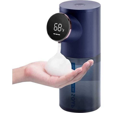 Distributeur de savon, distributeur automatique de mousse, distributeur de gel hydroalcoolique rechargeable et sans contact de 320 ml avec capteur de mouvement, étanche, pour cuisine, salle de bain, h (1/5)