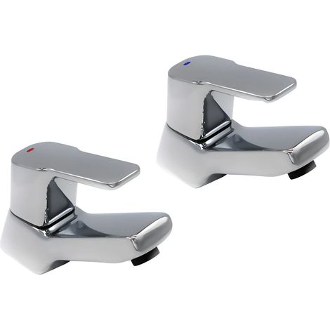 Francis Pegler Castillo Basin Taps Pair Lever Chrome