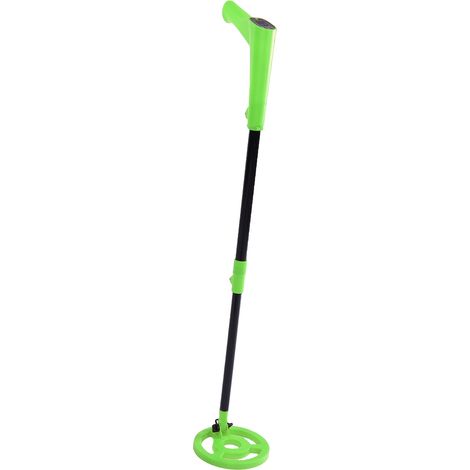 Détecteur de métaux enfant kit portable écran LED 2 pouces bobine 15 cm avec pelle et râteau, jouet exploration extérieure débutant vert (1/5)