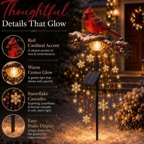 Guirlande lumineuse décorative de Noël en forme de cascade - Red Sparrow - : mignonne, pratique, unique, portable et au design créatif