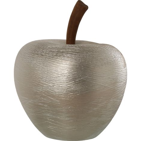 Figurine Pomme Céramique Argentée50 Cm °40X50 Cm (1/2)